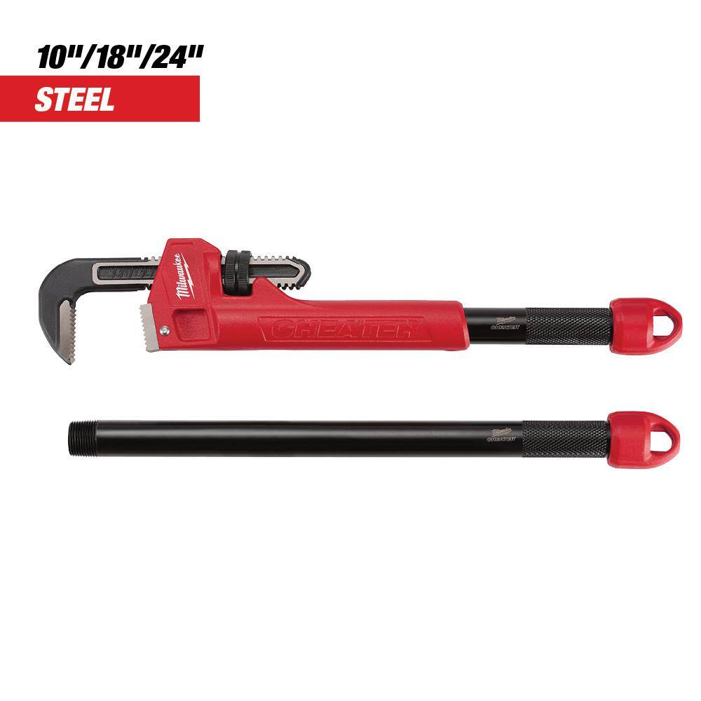 MW 14 in. Steel Pipe and Cheater Pipe Wrench Set (2-Piece) 48-22-7114-48-22-7314