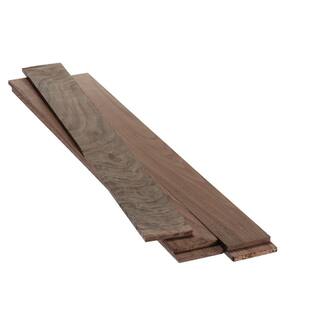 Swaner Hardwood 14 in. x 3 in. x 4 ft. Walnut Hobby Board (5-Pack) OL01021648WAH