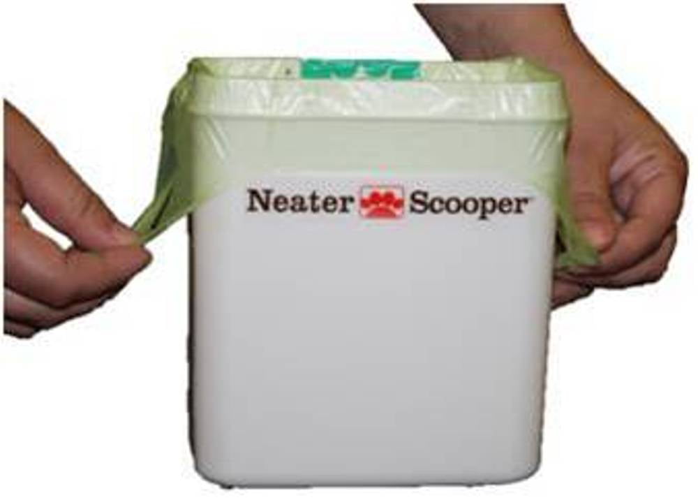 Neater Pets Neater Scooper Mess-Free Cat Litter Scoop with Waste Container - Includes 195 Count Refill of Bags， Tan