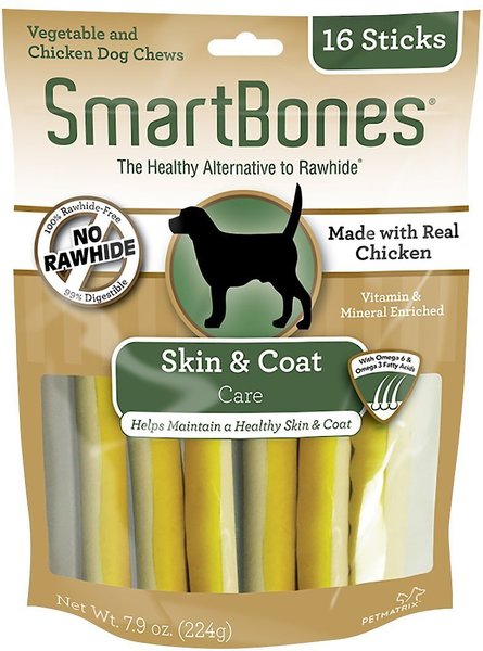 SmartBones Skin and Coat Care Chicken Chews Dog Treats