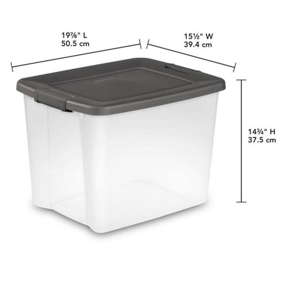 Sterilite 50 Qt. Clear Latched Plastic Storage Container (6-Pack) 6 x 19373V06