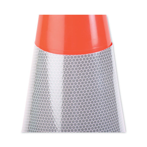 Tatco Traffic Cone， 14 x 14 x 28， Orange/Silver (25900)