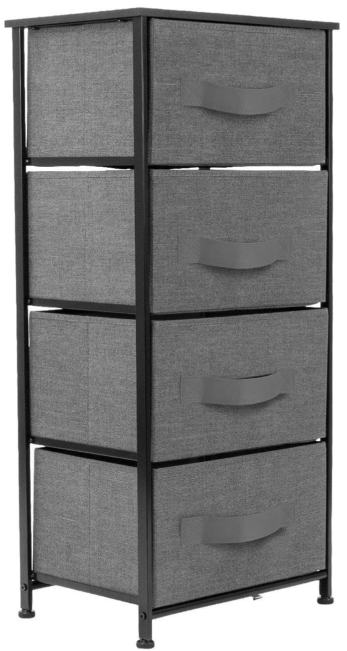 4 Drawers Chest Dresser - Black