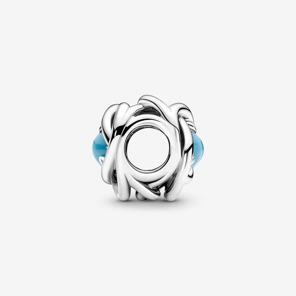 PANDORA  December Turquoise Blue Eternity Circle Charm