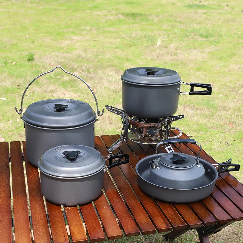 Bulin BL200 C16 Low Price Outdoor Camping Set Pot 7 8 Person Aluminum Cooking Pot Set