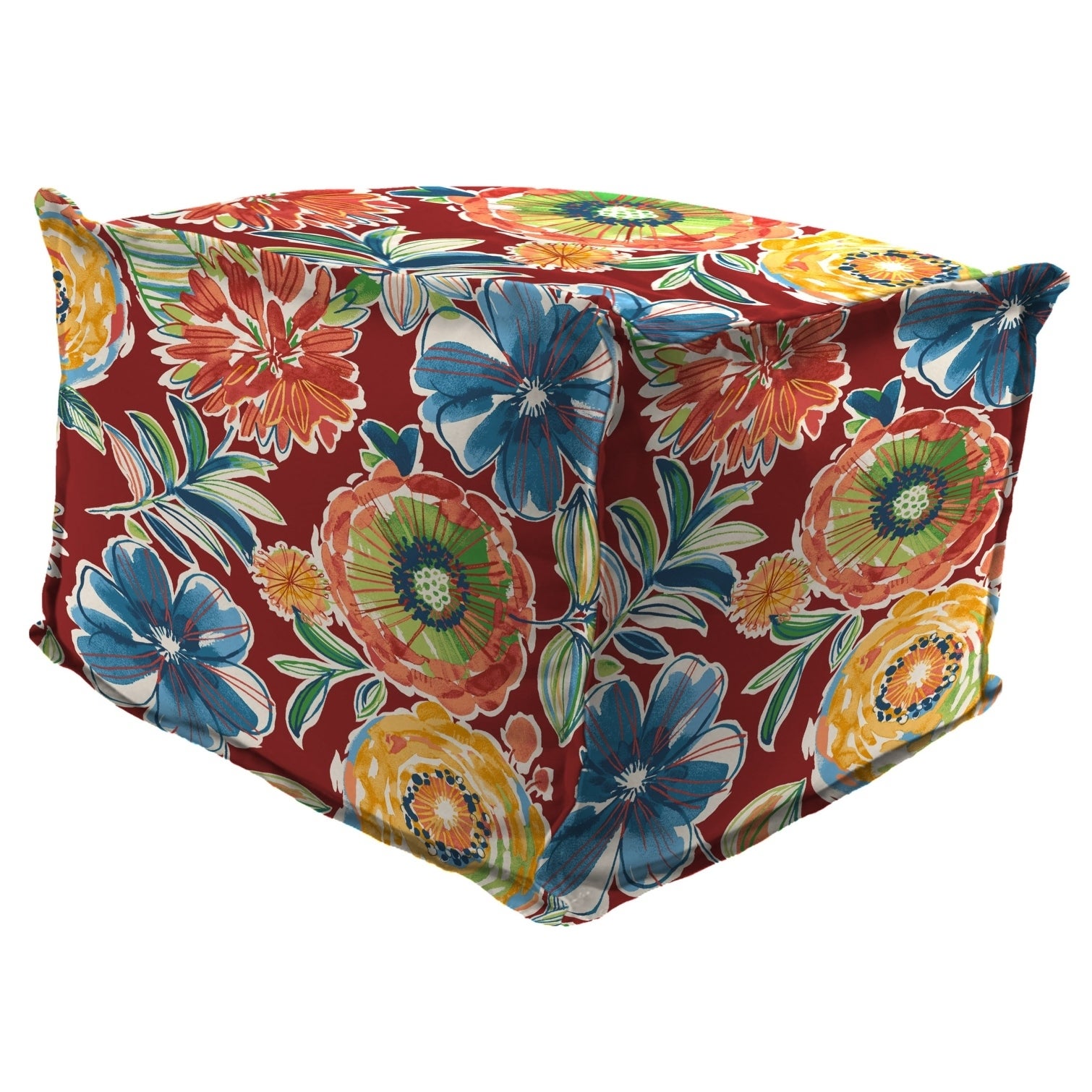 20x20x15 Pouf in Colsen Berry