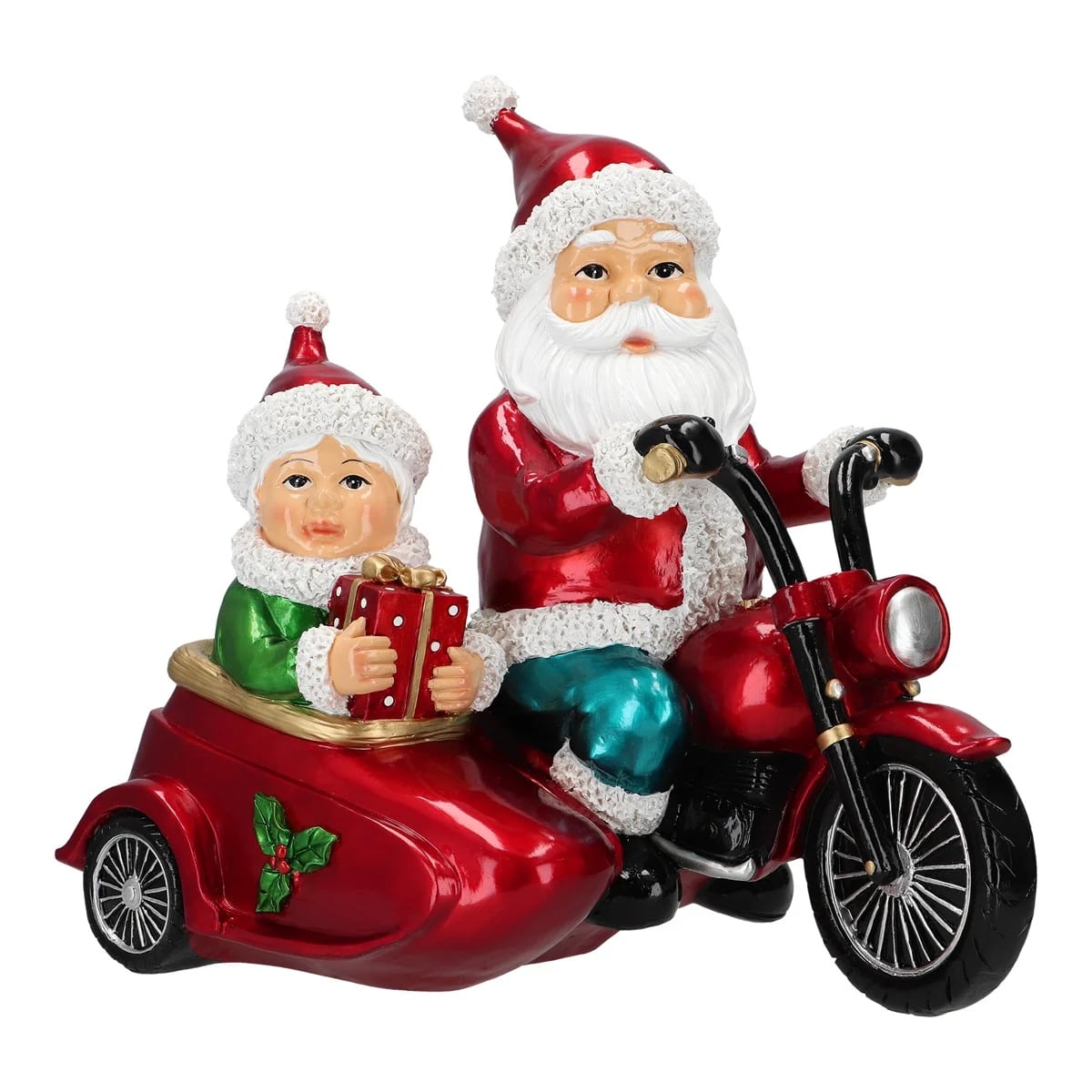 15 Mr & Mrs. Claus On Autoette Motorcycle