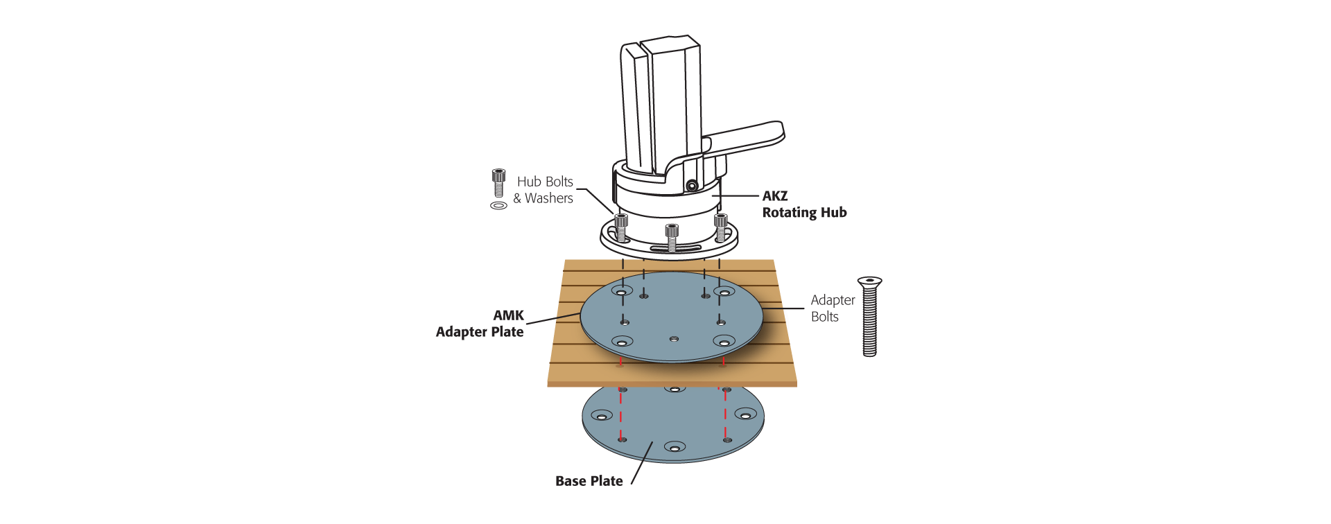 Treasure Garden Wood Mount Kit for AKZ Cantilever's