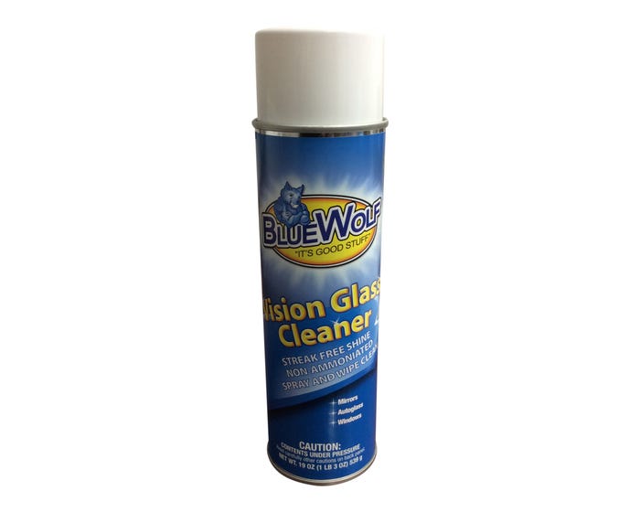 Blue Wolf Vision Glass Cleaner Non Ammoniated 19oz Aerosol Can PBW-VC