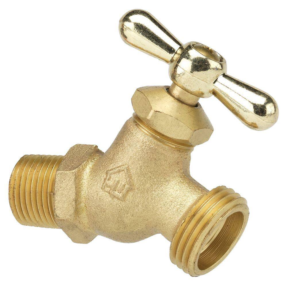 Everbilt 12 in. Brass MPT x MHT No-Kink Hose Bibb VHNSTDF3EB