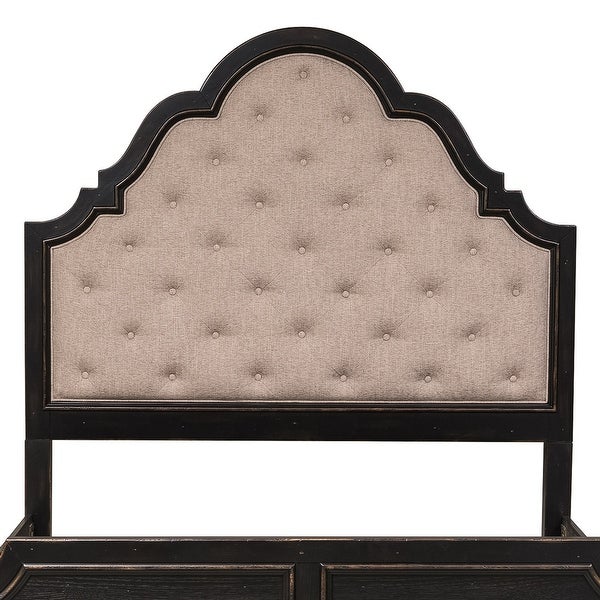 Chesapeake Wire Brushed Antique Black Queen Uph Headboard - - 25673992