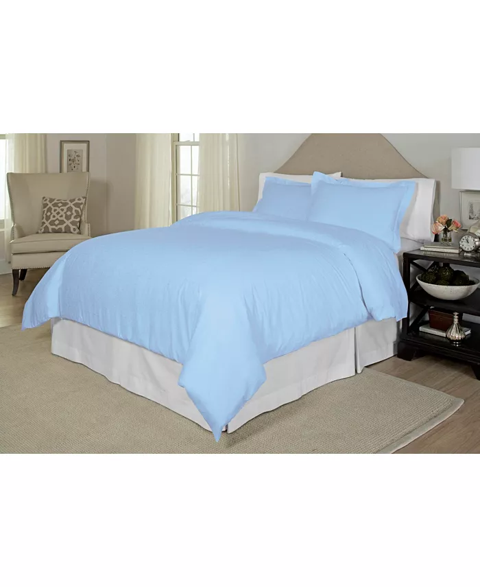 Pointehaven Printed 300 Thread Count Cotton Sateen Duvet Cover Set， Twin Twin XL