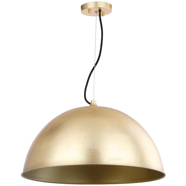 Archer Dome 21 Inch Dia Adjustable Pendant Gold Leaf Safavieh