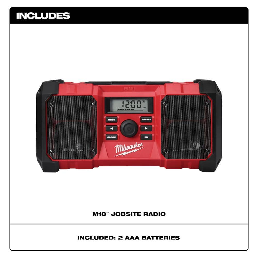 Milwaukee M18 18-Volt Lithium-Ion Cordless Jobsite Radio 2890-20