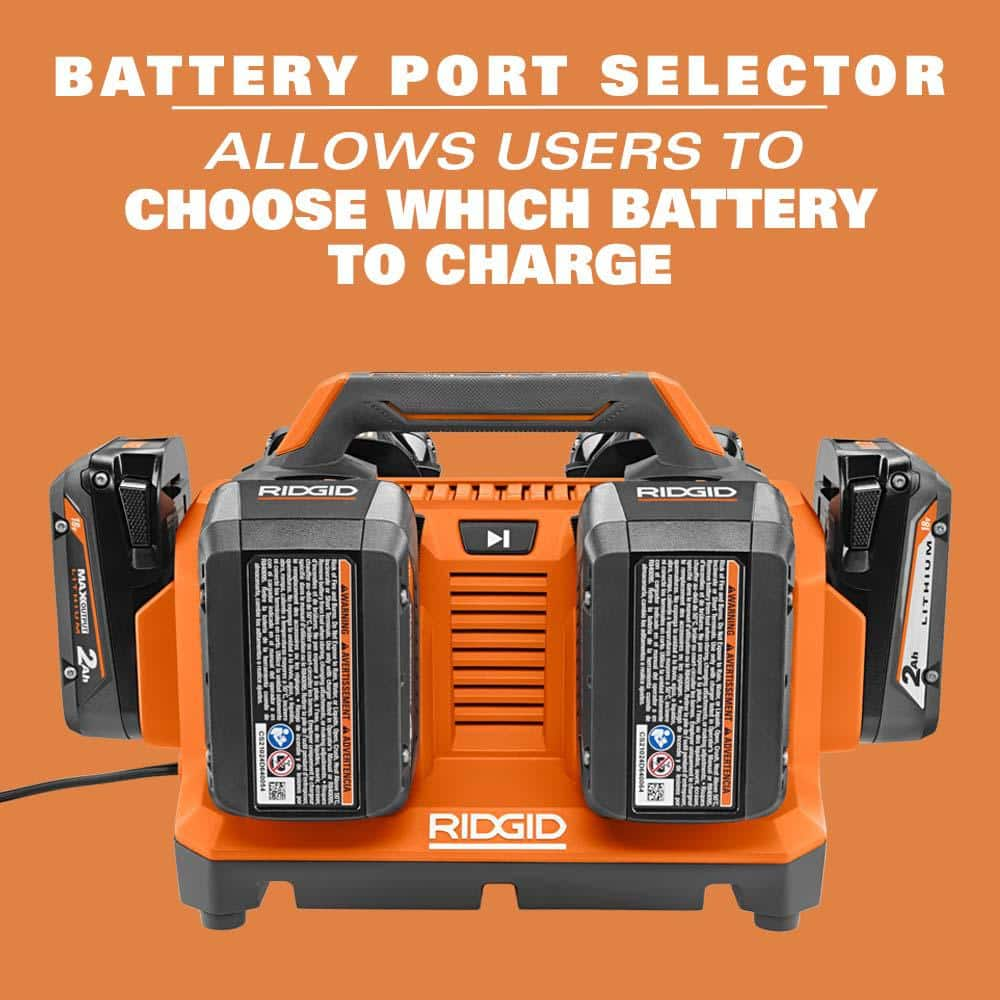 RIDGID 18V 6-Port Sequential Charger AC86096