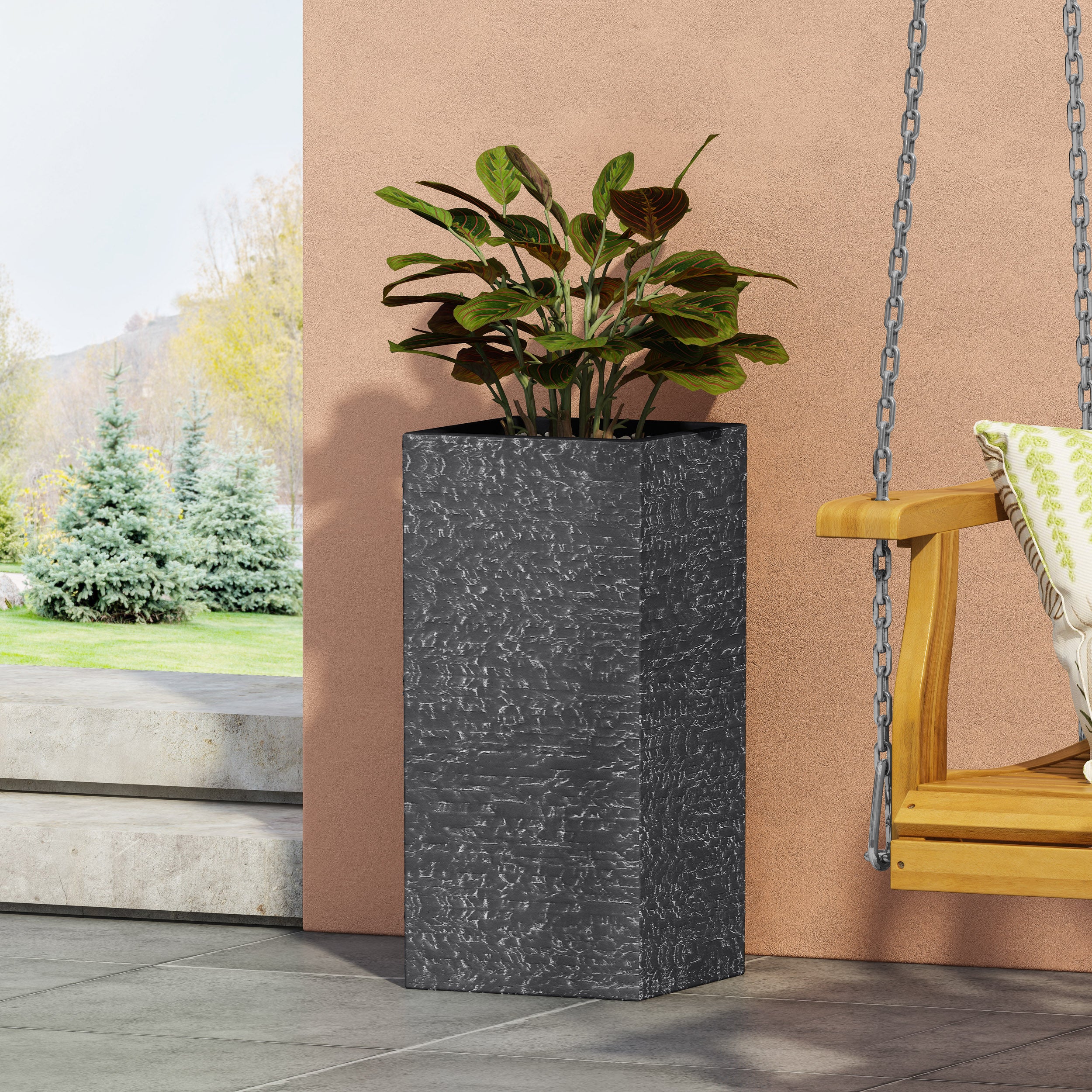 Leiman Outdoor Cast Stone Planter