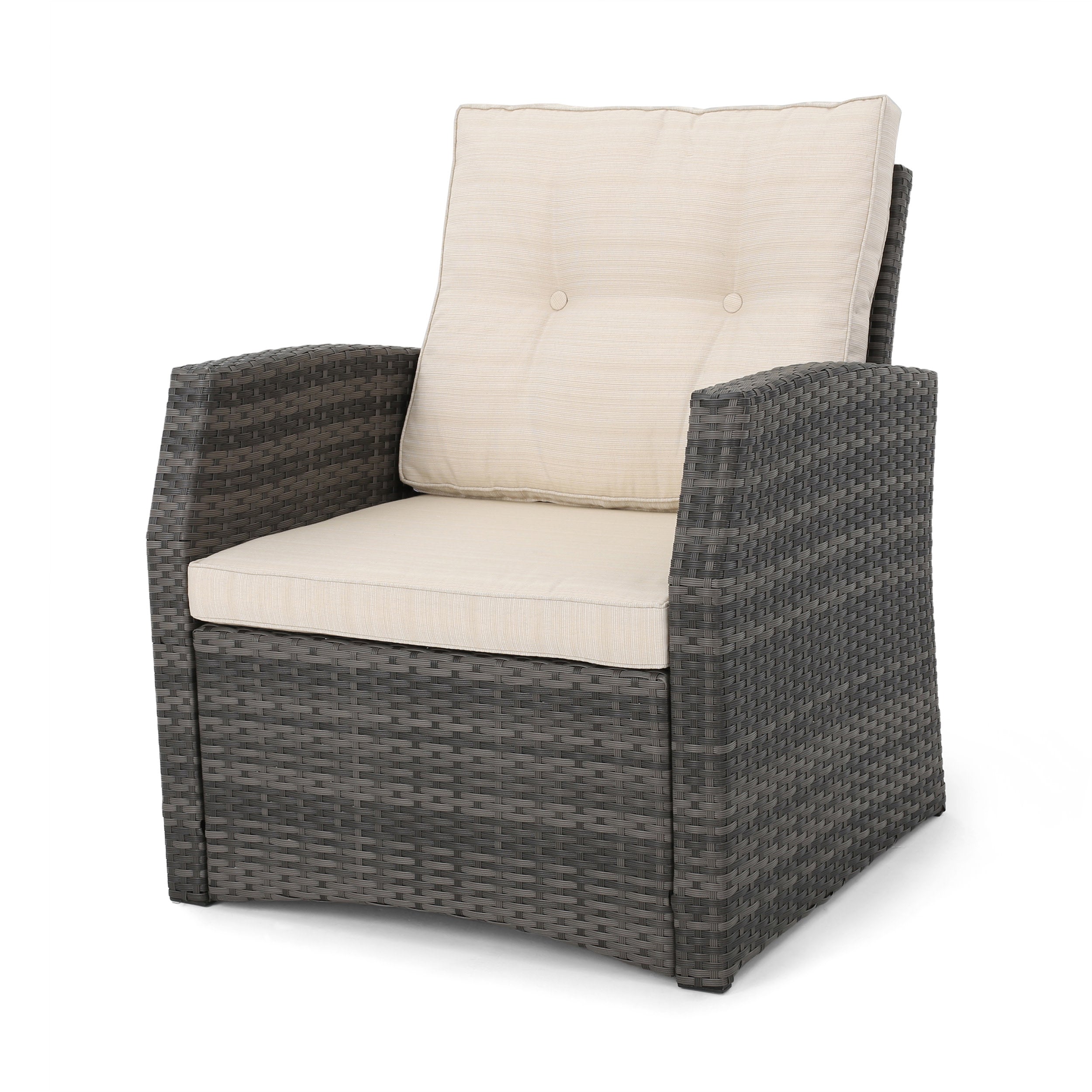 Nikki Outdoor Wicker Club Chair with Cushions