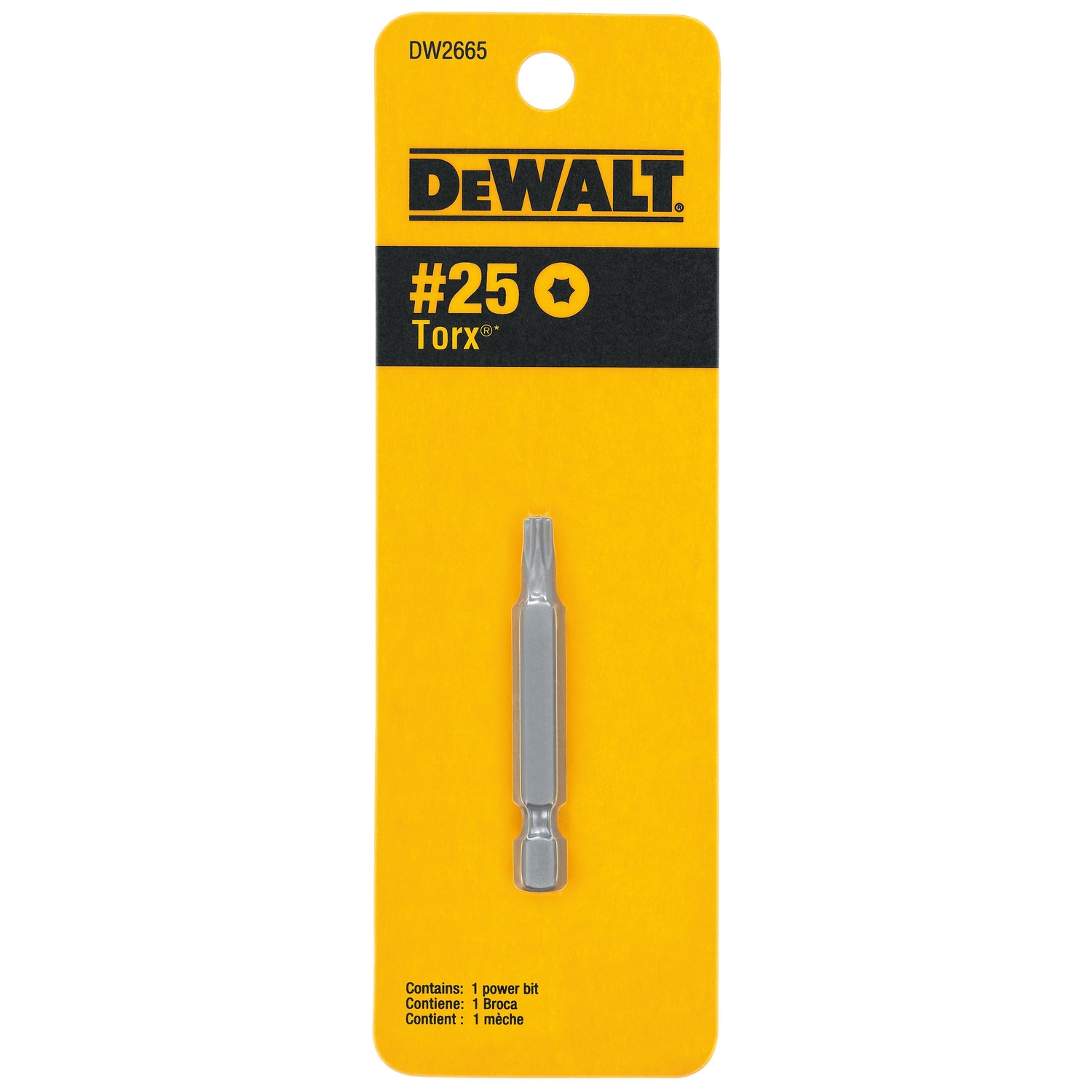 DW Torx Star #25 X 2 in. L Power Bit Heat-Treated Steel 1 pc