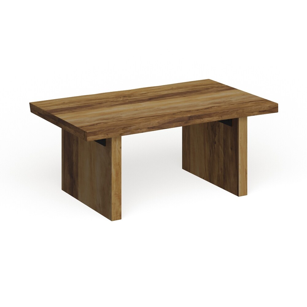 Brown Wood Contemporary Coffee Table 16 x 40 x 24