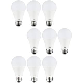 Sunlite 60-Watt Equivalent A19 Non-Dimmable Medium E26 Base Frost Household LED Light Bulb in Daylight 6500K (9-Pack) HD03214-3