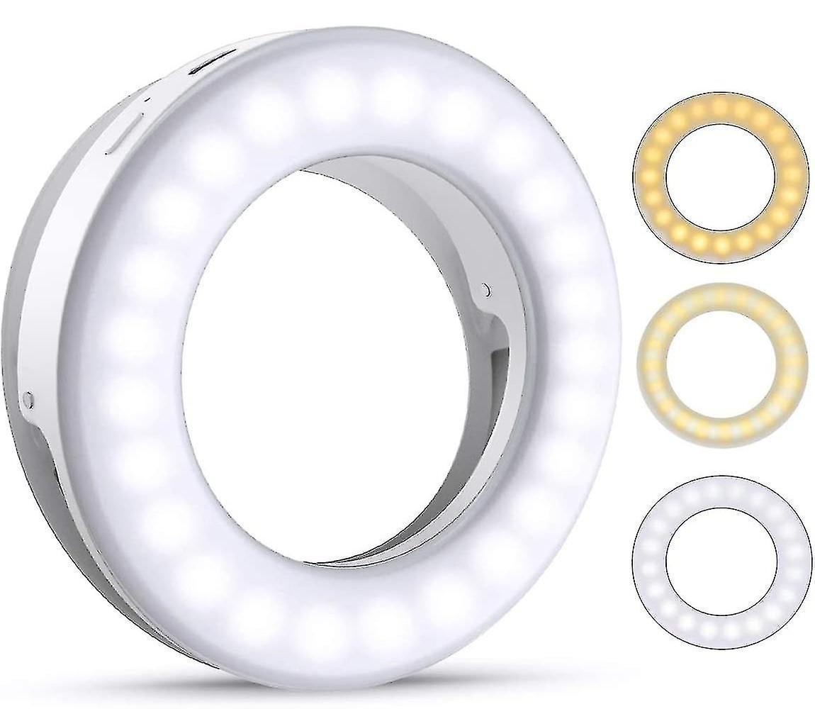 Selfie Light， Cell Phone Selfie Light， Cell Phone Ring Light， 40 Led Ring Light With 3 Stuff Brightn