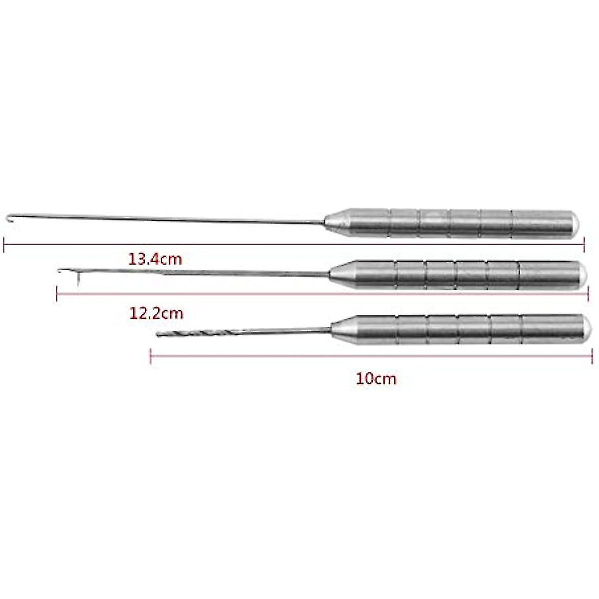 Baiting Needles Carp Fishing Aluminum Alloy Fishing Bait Needle Set Fish Drill Tackle Fish Drill Tackle Baiting Rig Tool Replacement For Making Rigs B