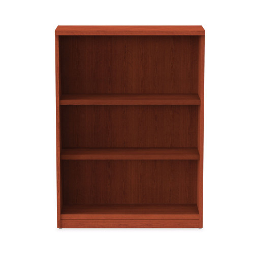 Alera Valencia Series Bookcase， Three-Shelf， 31.75w x 14d x 39.38h， Med Cherry (VA634432MC)