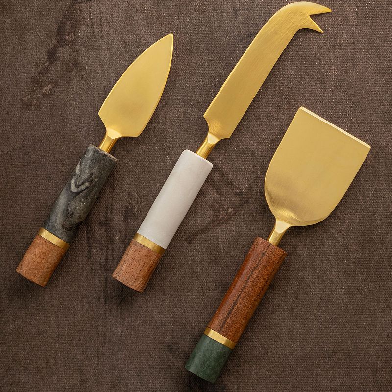 Evora Marble Cheese Knives， Set of 3