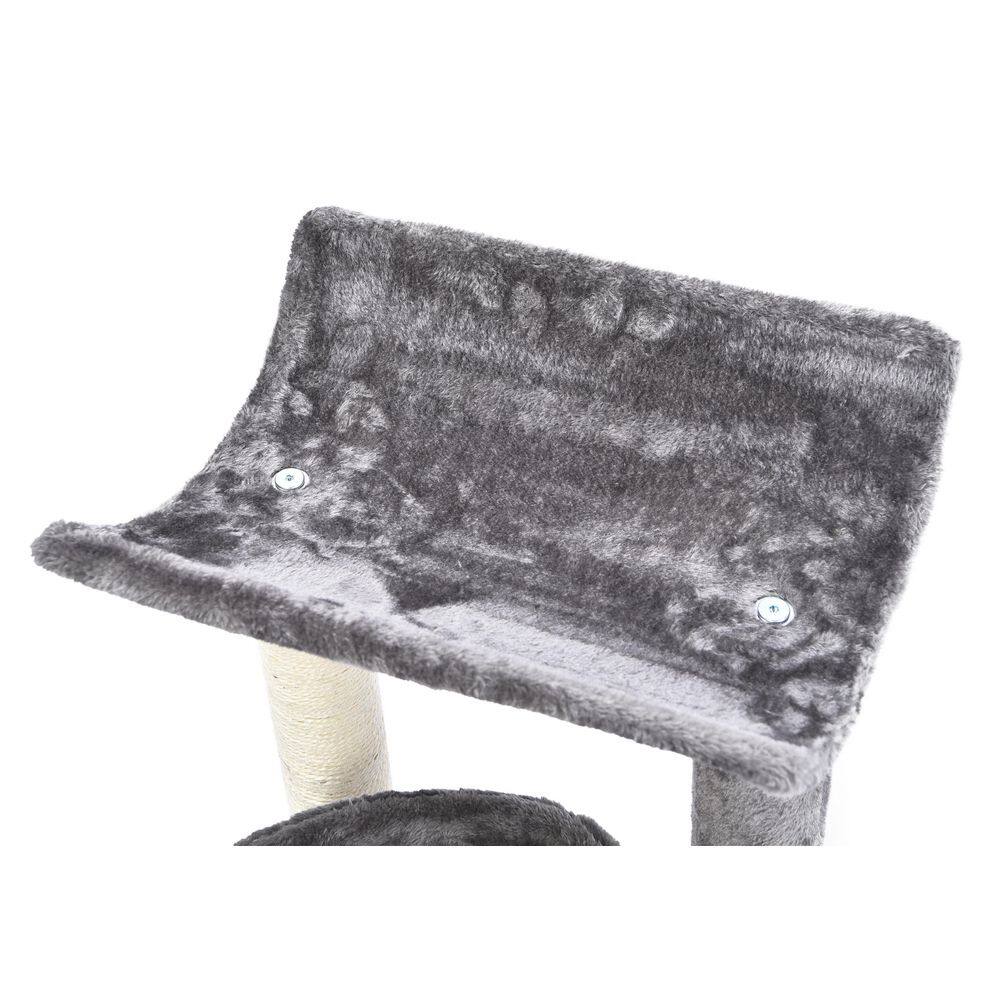 CAT CRAFT 3-Level Plush Scratch and Lounge Cat Tree Habitat, Gray 40538