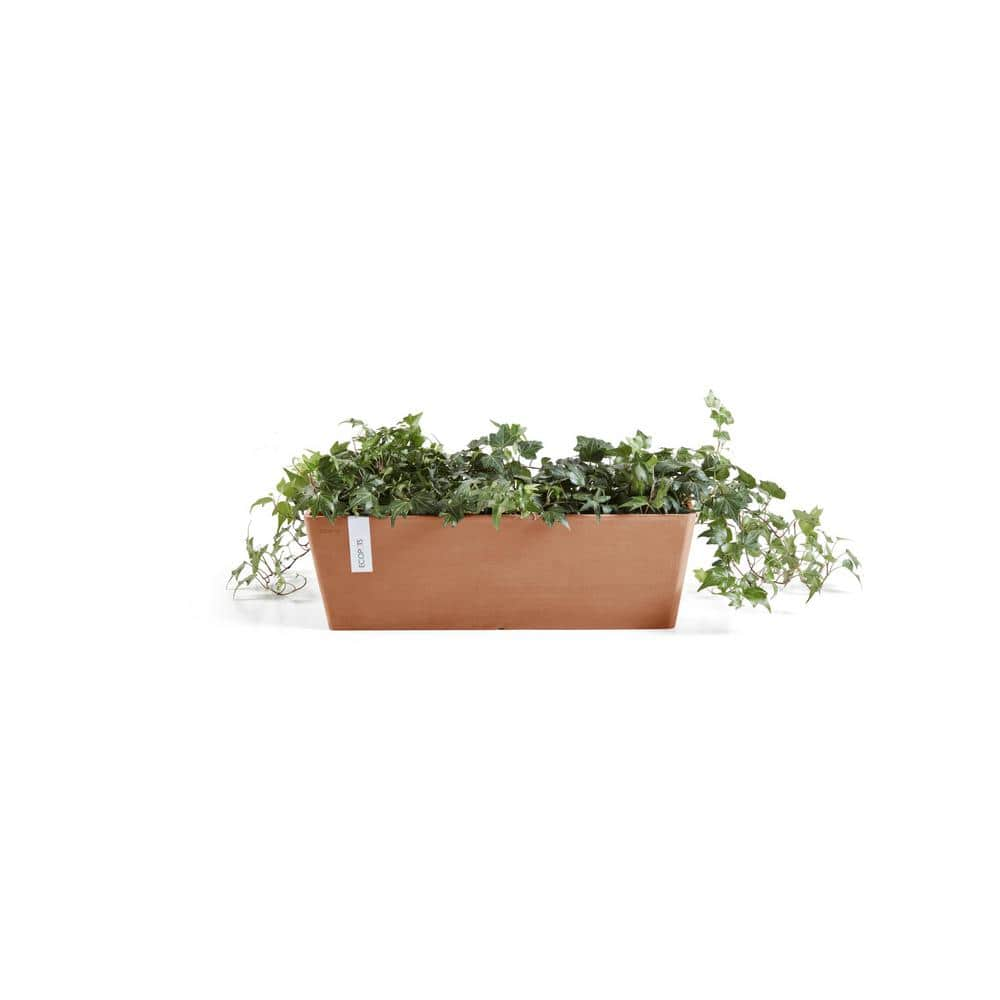 O ECOPOTS BY TPC Bruges 26 in. Terracotta Premium Sustainable Composite Plastic Planter BRN.65.TR