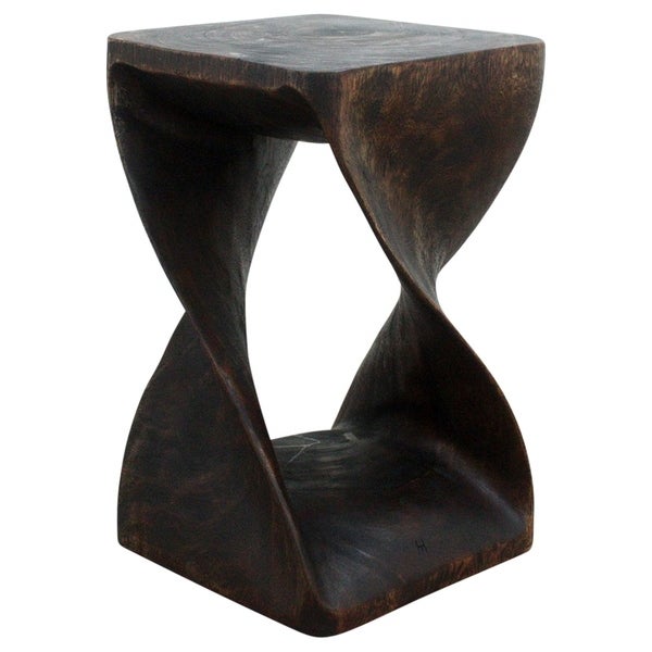 Haussmann? Original Wood Twist Stool 12 X 12 X 20 In High Mocha Oil - 12