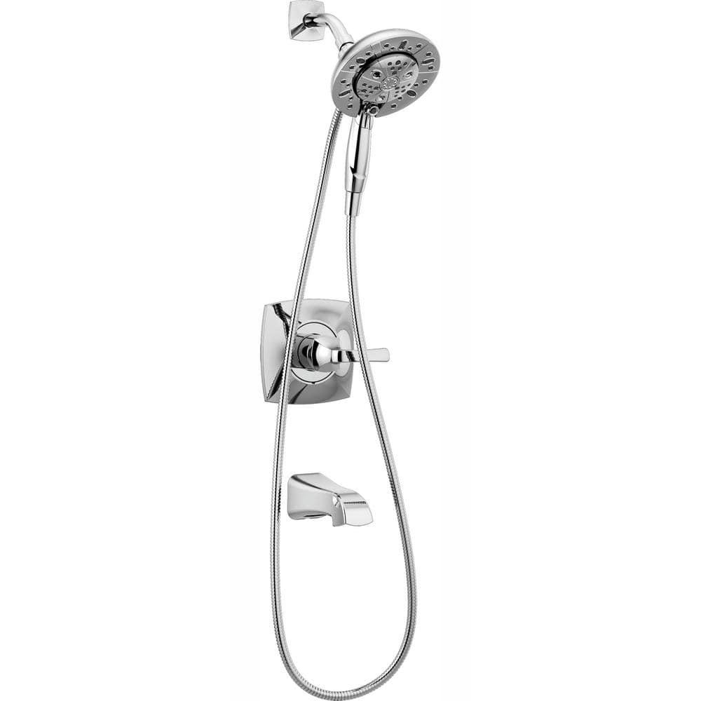 Delta Vesna In2ition 2in1 SingleHandle 5Spray Tub and Shower Faucet in Chrome