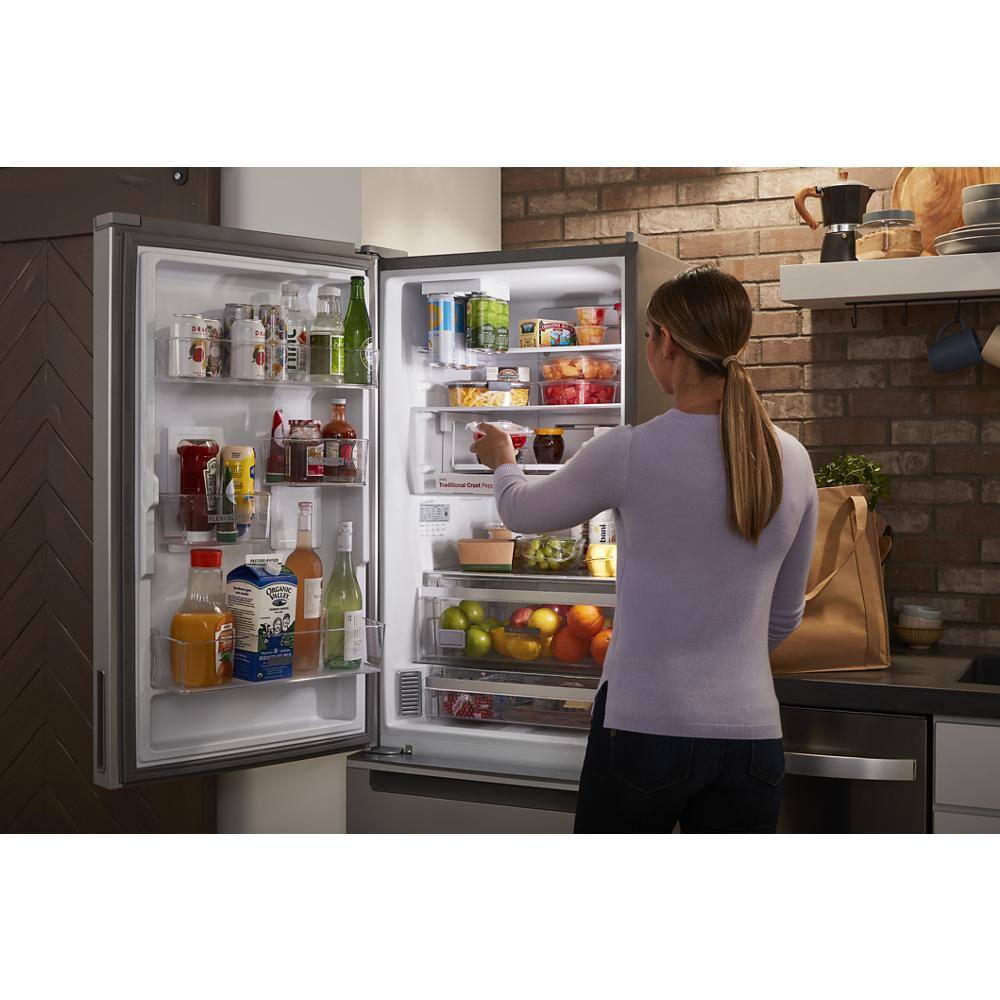 Whirlpool 24 in. 12.7 cu. ft. Bottom Freezer Refrigerator in Fingerprint Resistant Stainless Counter Depth WRB543CMJZ