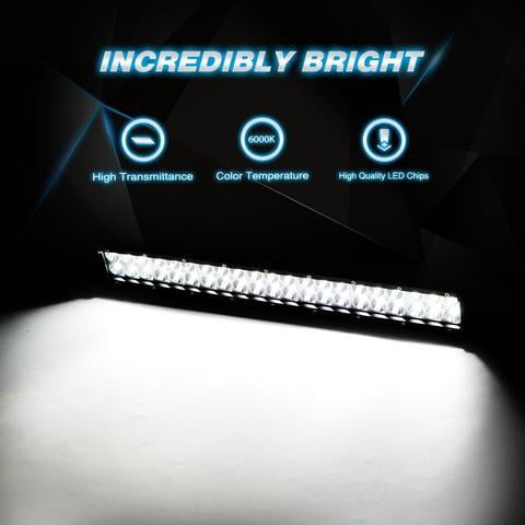 Nilight LED Light Bar 20 Inch 126W Spot Flood Combo Led Off Road Lights 12V 5Pin Rocker Switch LED Light Bar Wiring Harness Kit ， 2 Years Warranty