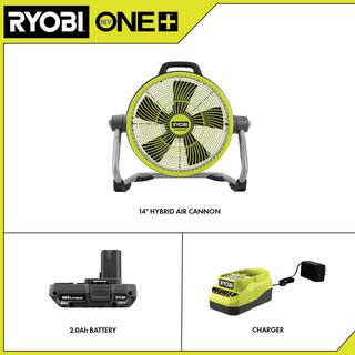 RYOBI ONE+ 18V 14 in. Hybrid Air Cannon Kit with 2.0 Ah Battery and Charger PCL813K1