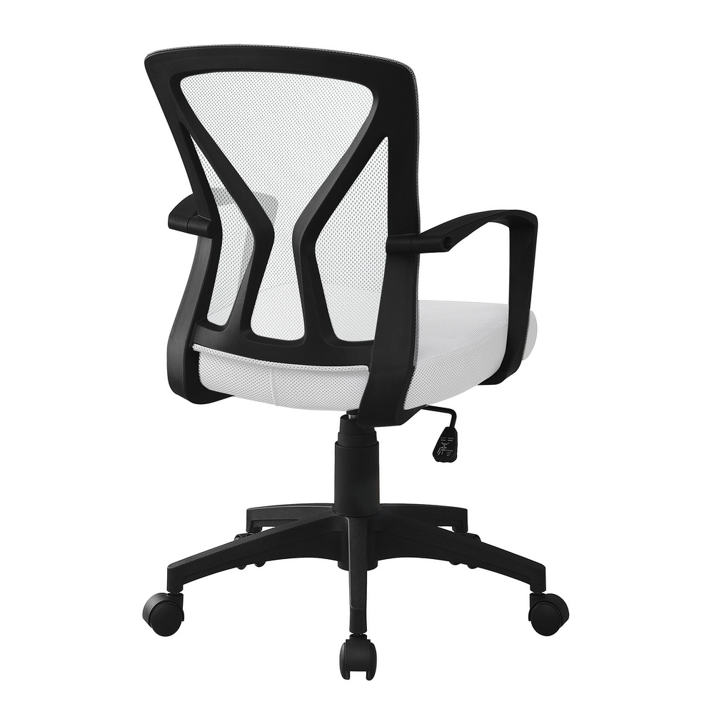 Office Chair  Adjustable Height  Swivel  Ergonomic  Armrests  Computer Desk  Work  Metal  Fabric  Contemporary