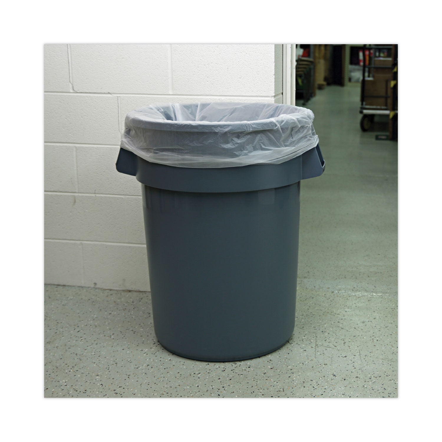 Round Waste Receptacle by Boardwalkandreg; BWK44GLWRGRA