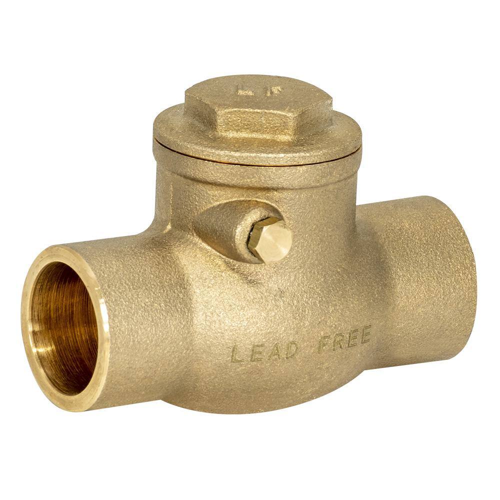 EZ-FLO 34 in. Brass C x C Sweat Swing Check Valve 20443LF