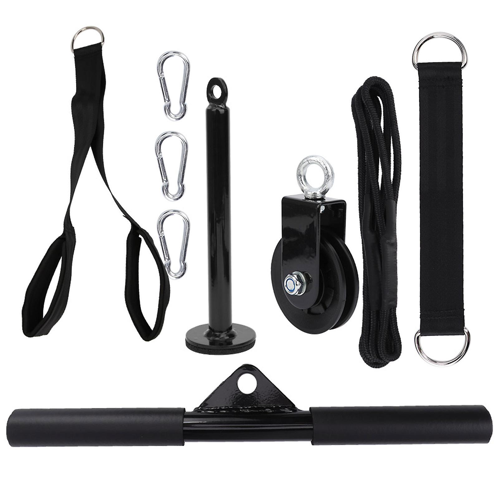 9pcs/set Diy Fitness Equipment Set Loading Pin Pull Triceps Training Pulldown Pulley