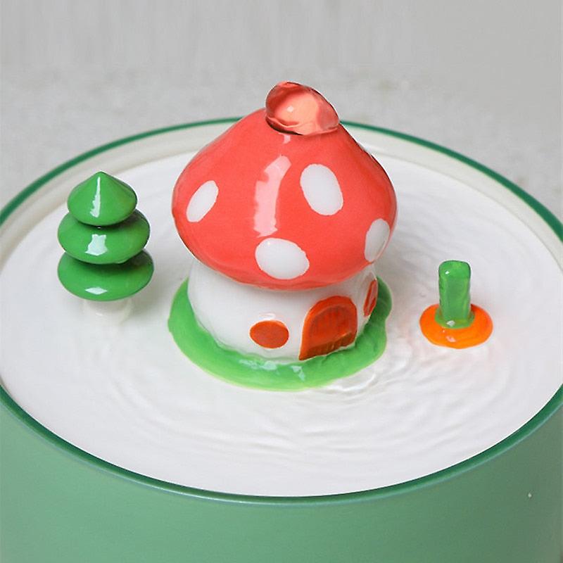 Ceramic 1l mushroom pet water fountain