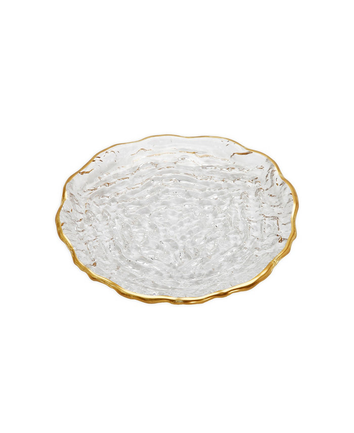 Classic Touch Glass Dessert Plates Set of 4