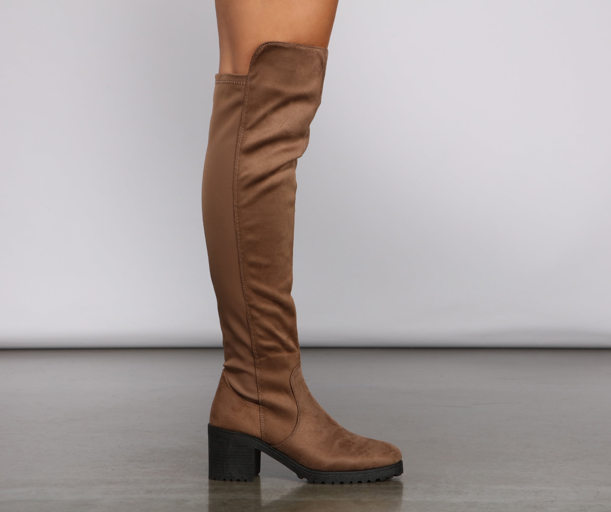 50/50 Over The Knee Lug Boots