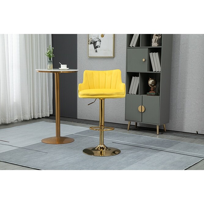 Retro Counter Height Barstools with Ergonomic-Designed Backrest and Footrest