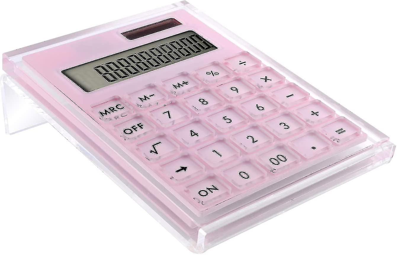 Calculator With D， And Solar Hybrid Ed Basic Calculator 12-digit Lcd Display，home Desktop Accessories()