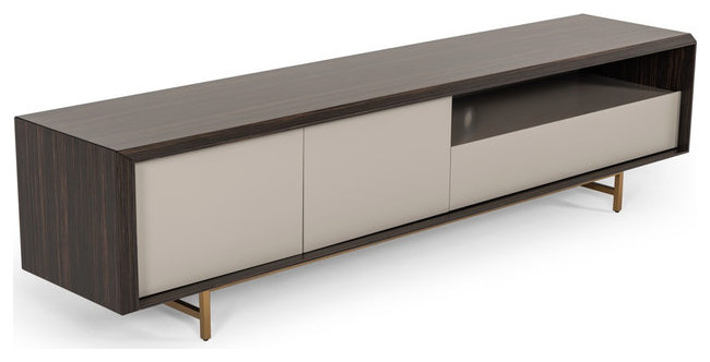 Atlas Modern Ebony and Gray Tv Stand   Contemporary   Entertainment Centers And Tv Stands   by V.S.D Furniture  Houzz