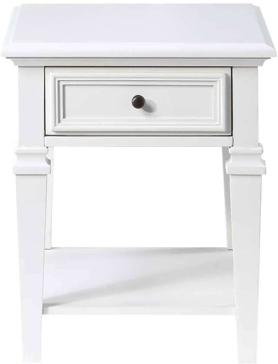 Charlestown White End Table