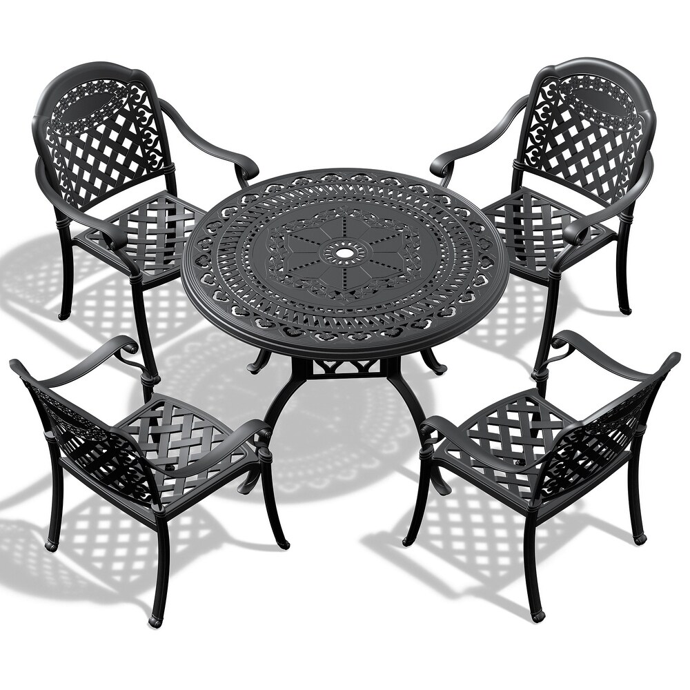 5 Piece Outdoor Dining Table Set for Patio