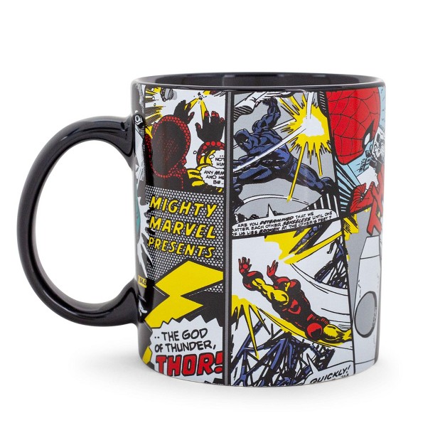 Silver Buffalo Marvel Comics Panels Ceramic Mug Holds 20 Ounces