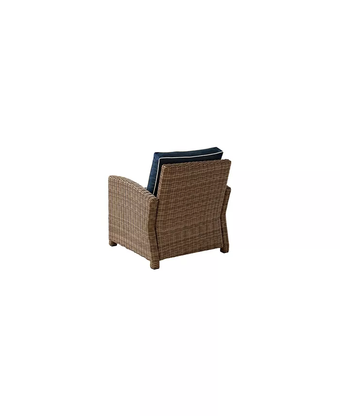 Crosley Bradenton Outdoor Wicker Arm Chair With Cushions