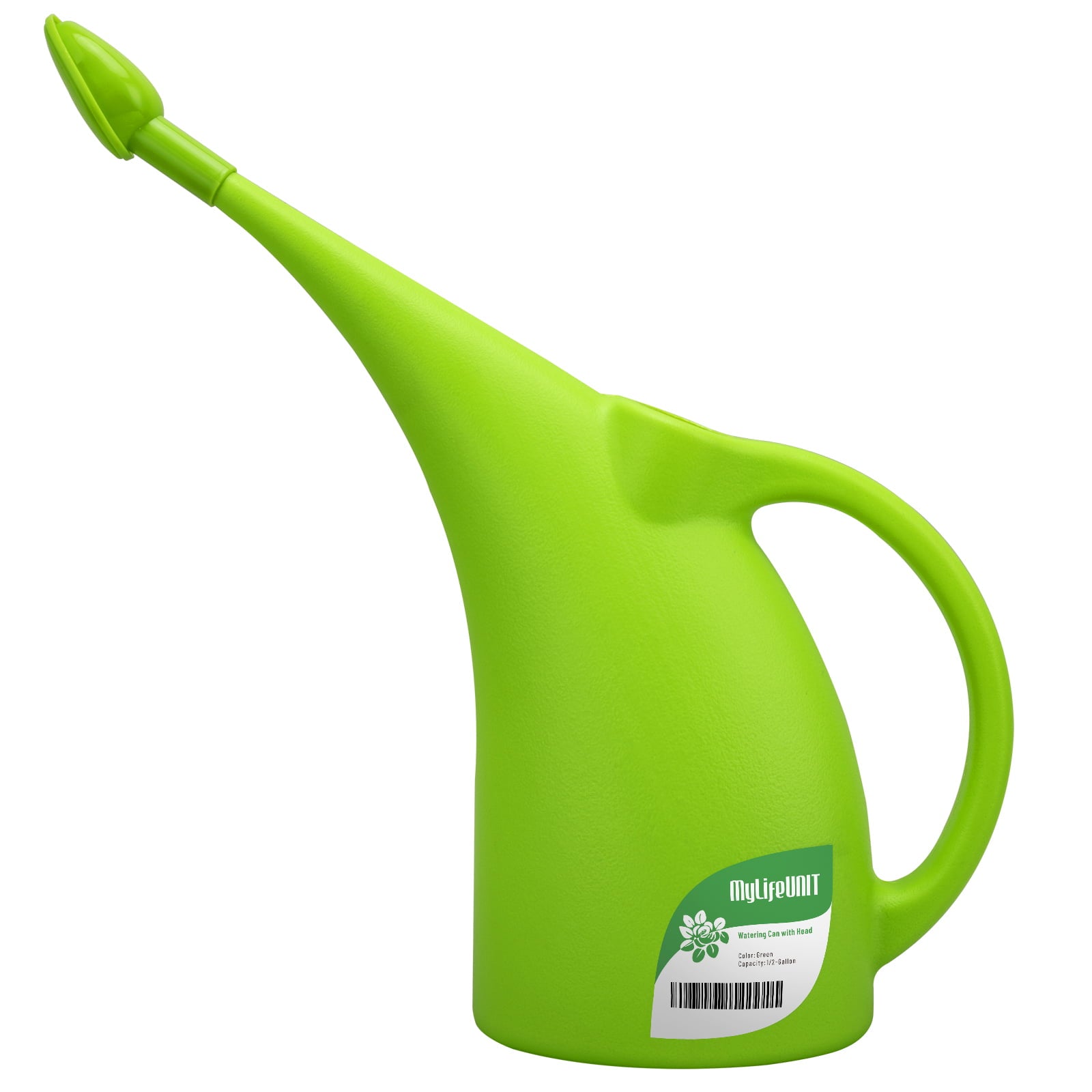 MyLifeUNIT Watering Can for Indoor Plants， Water Can with Shower Head， 1/2 Gallon (Green)